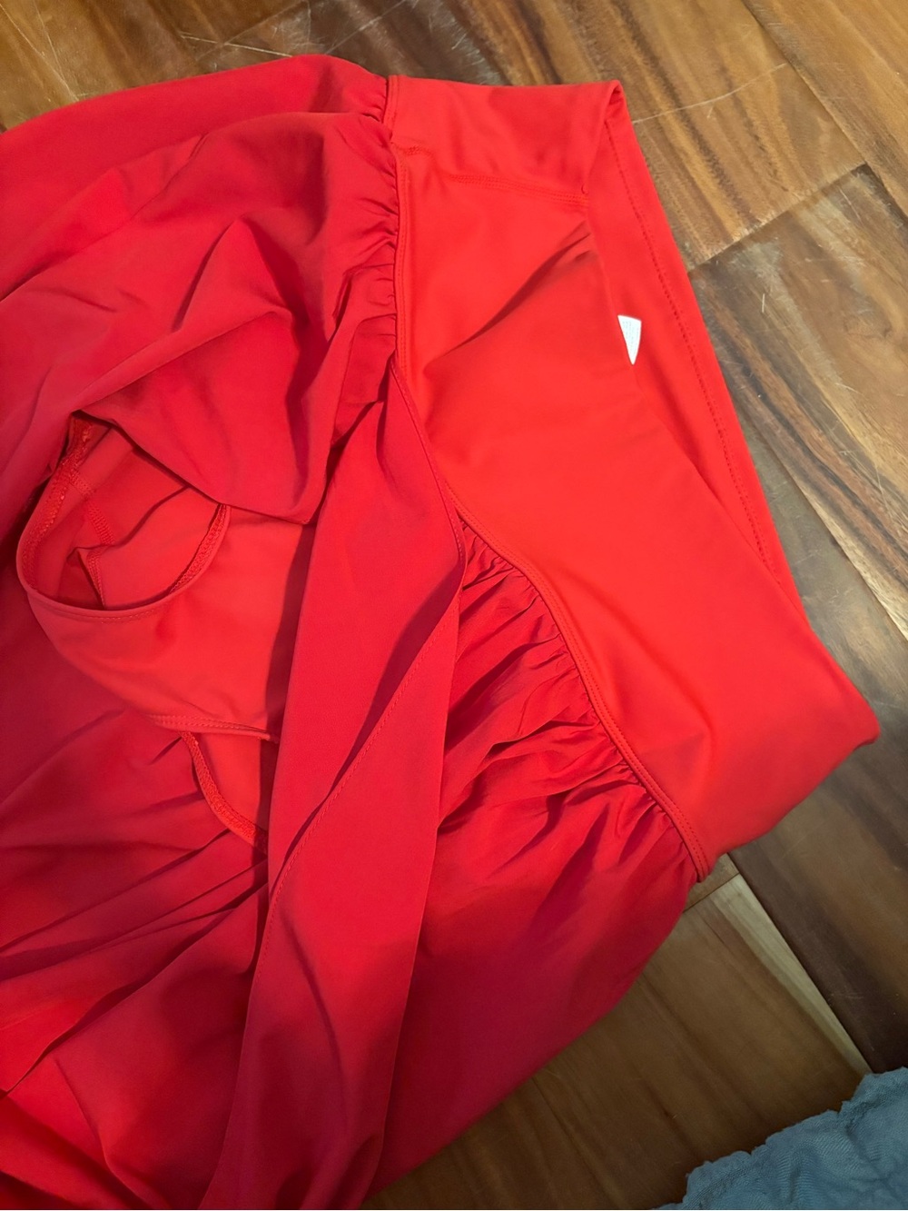 Halara Breezeful High Waisted Split 2-in-1 Flowy Maxi Skirt Red M (0349) - Picture 5 of 7